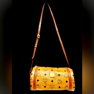 AUTHENTIC MCM BARREL CROSSBODY BAG